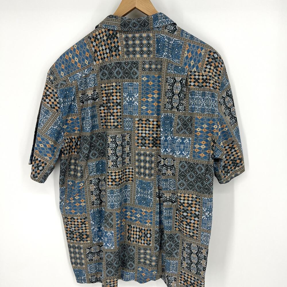 Tori Richard Mens Hawaiian Button Up Shirt 100% Cotton Size XL Bandana Print - Picture 2 of 8